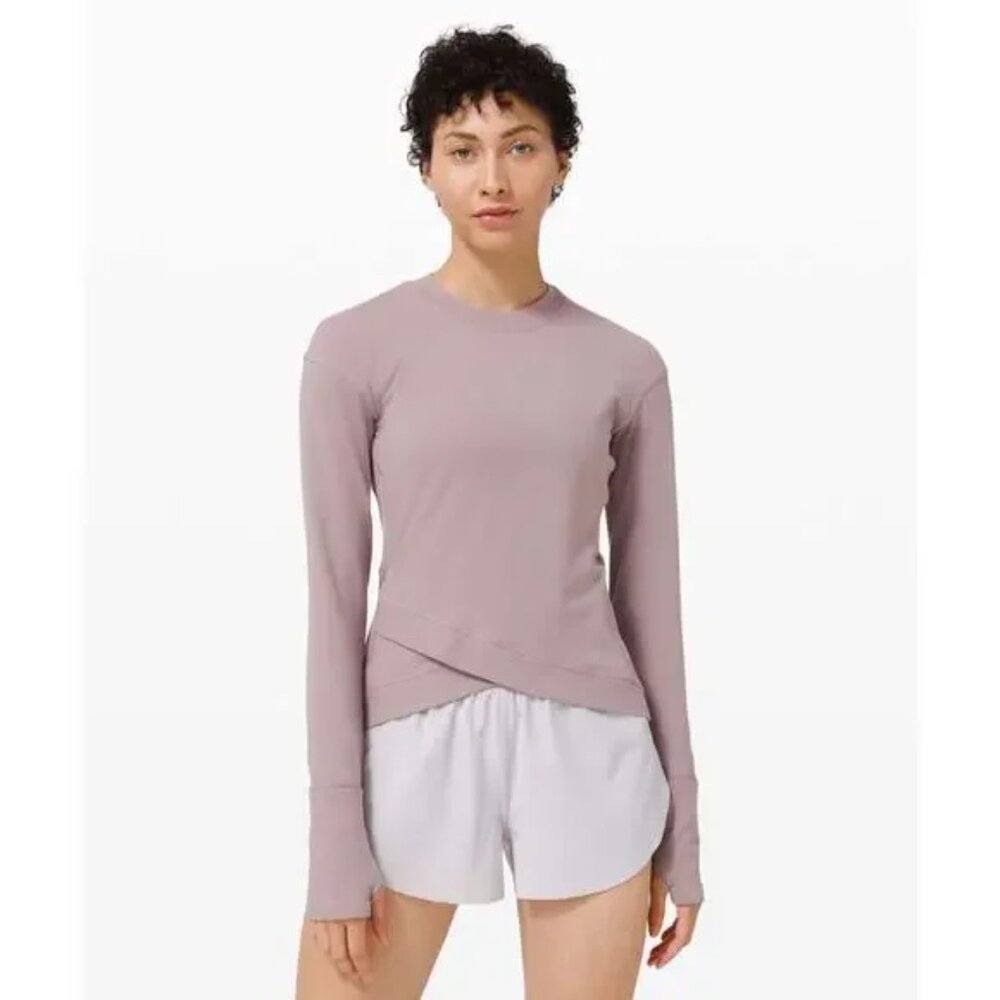 LULULEMON Close to Crossing Long Sleeve Rulu Top Violet Verbena